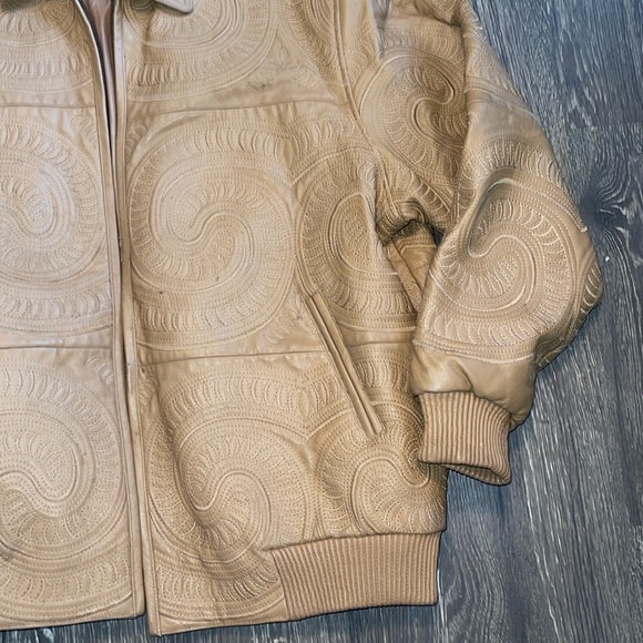 Vtg. Max USA Caramel Tan Swirl Leather Size: 3X - Picture 3 of 13